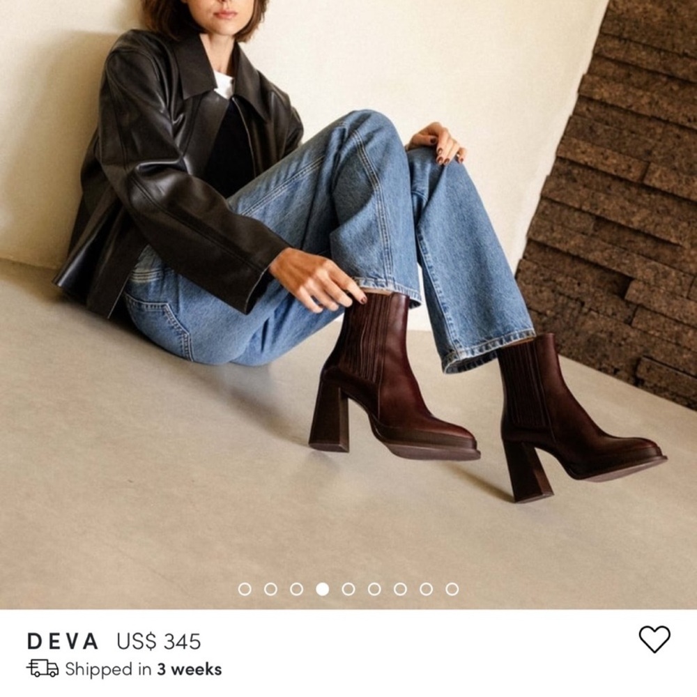 Bobbie's Paris Deva Leather Boots in Color Irish Coffee